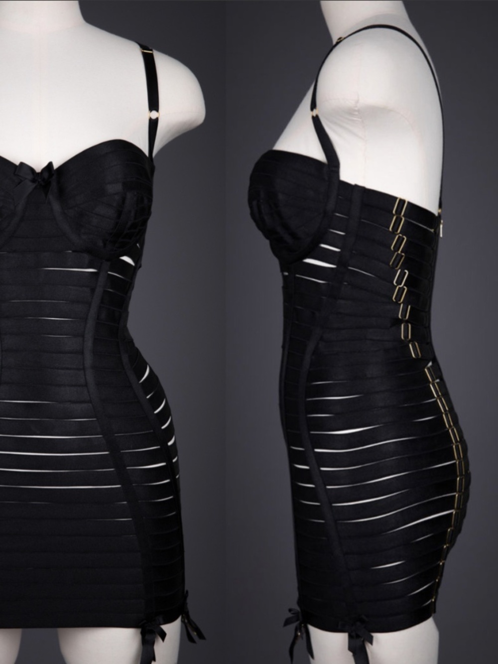 Bordelle Angela Strap Dress – Black – Circa 2010 – Rare Luxury Lingerie - Picture 9 of 9